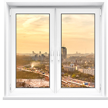 Двухстворчатое окно Rehau Blitz 1520 х 1450мм